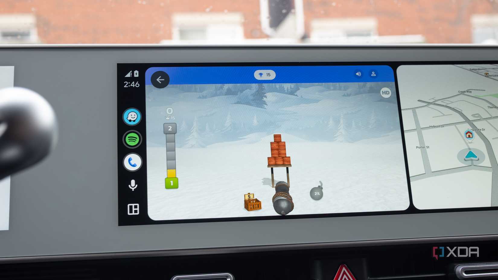 GameSnacks running on Android Auto