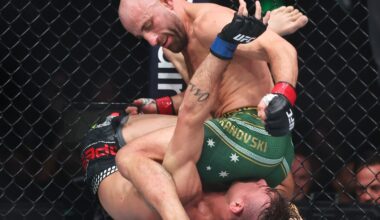 Volkanovski apologizes to Lopes: ‘I didn’t know I was sitting on your face’