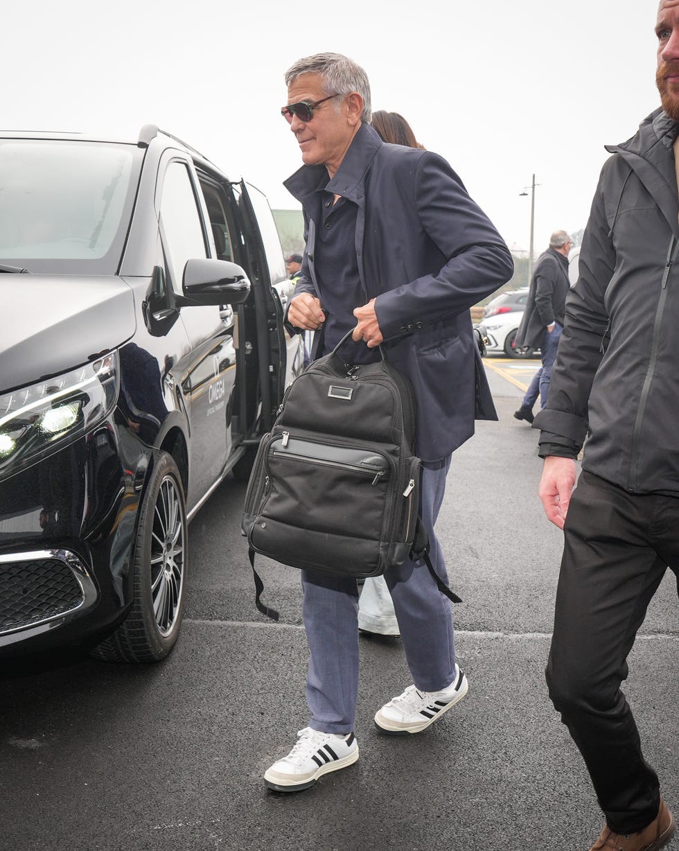 Celebrity Sightings In Milan milan, italy february 08: george clooney is seen arriving at the airport on february 08, 2026 in milan, italy. (photo by civetta/gc images)