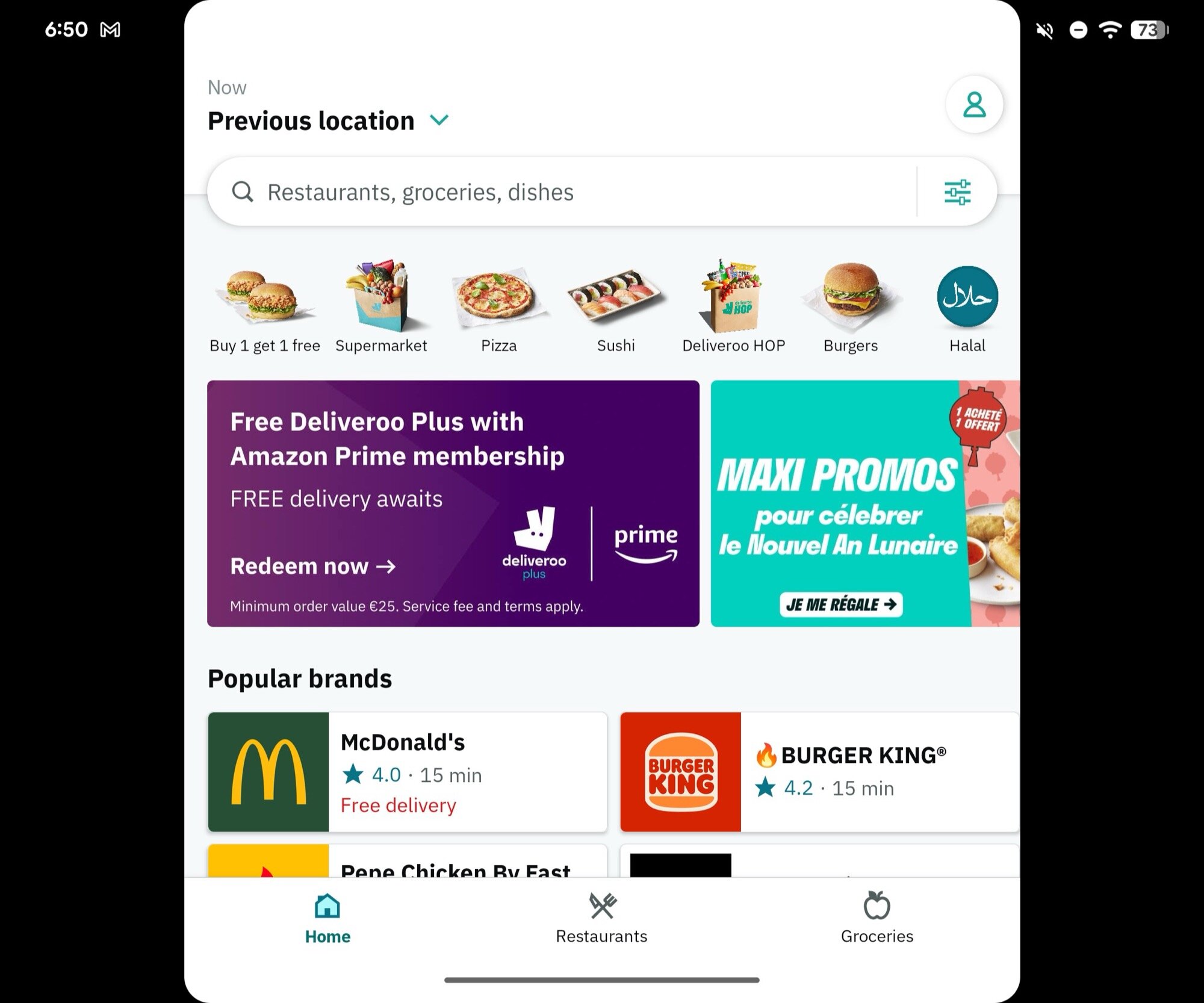google pixel fold screenshot deliveroo app default aspect ratio