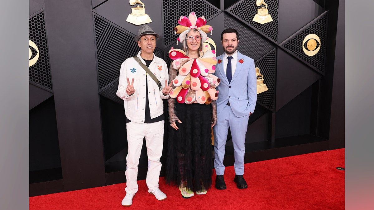 Hector Buitrago, Colombian singer and guitarist Andrea Echeverri and Mauricio Montenegro of Aterciopelados