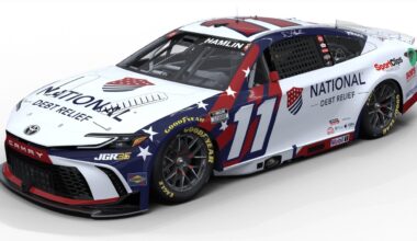 National Debt Relief expands partnership with Denny Hamlin and Joe Gibbs Racing. Image supplied