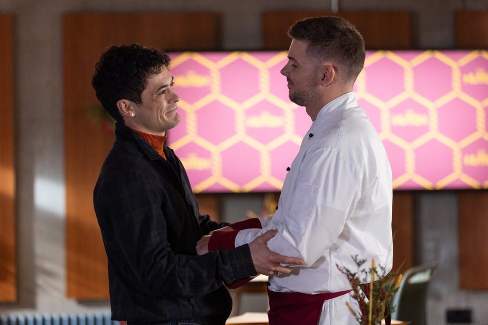Rex Gallagher and Ste Hay in Hollyoaks pearl anderson and jack osborne in hollyoaks