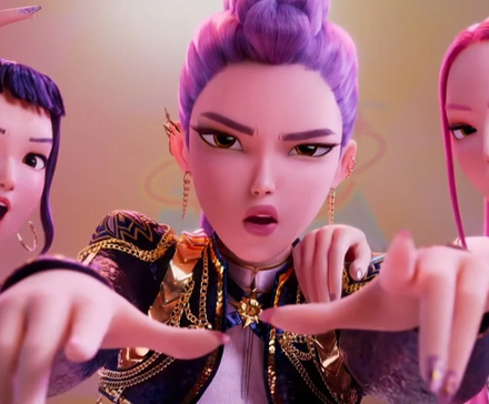 Huntrix performs Takedown in KPop Demon Hunters.