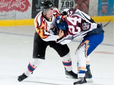 Robbie Thomson while playing for the Cornwall River Kings, c. 2015.