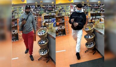 Police looking for 2 men connected to alleged thefts at Edmonton liquor store