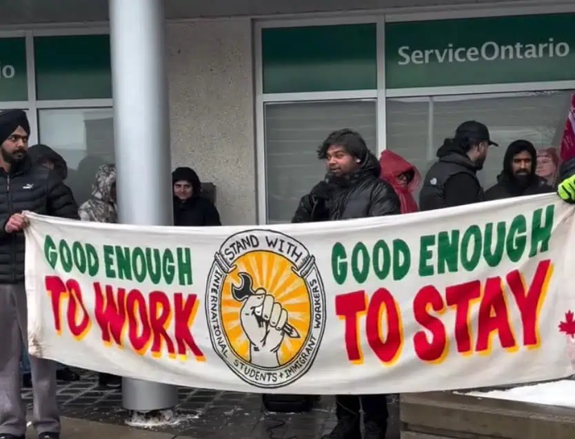 Temporary employees 'good enough to work, good enough to stay' in Ontario, protesters say