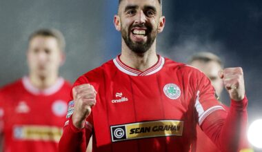 JOE THE GOAL: Cliftonville striker Joe Gormley opened the scoring for the Reds