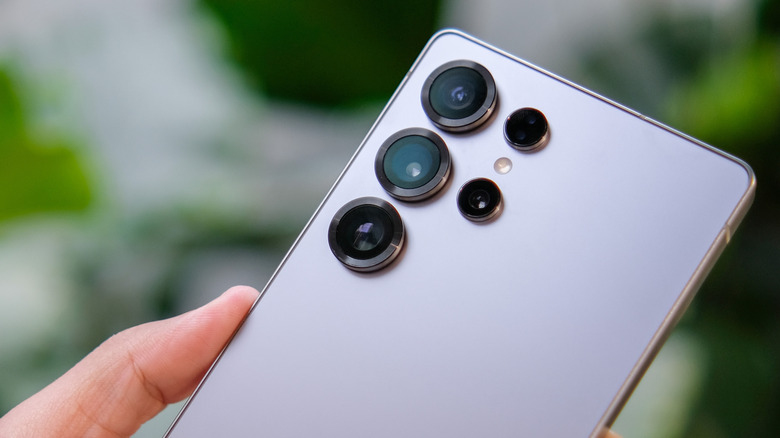 The Galaxy S25 Ultra's rear camera module.