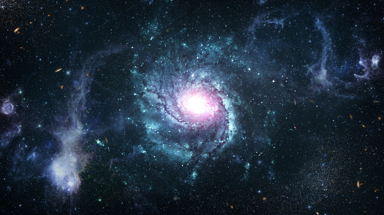 Image of a spiral galaxy in space
