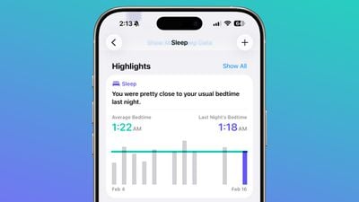 ios 26 4 average bedtime