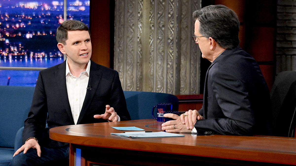 James Talarico appears on The Late Show with Stephen Colbert