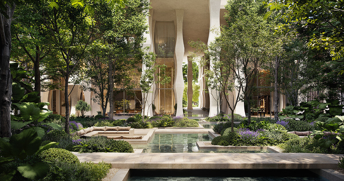 herzog & de meuron unveils lush tower with aman group