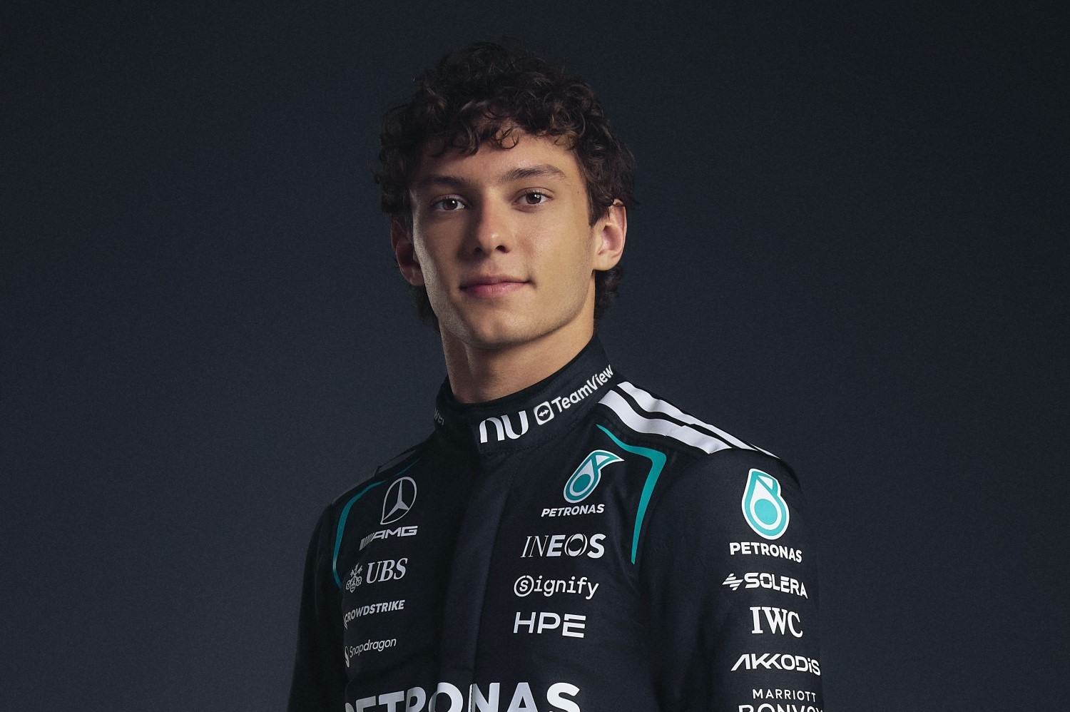 Kimi Antonelli. Image supplied by the Mercedes F1 team