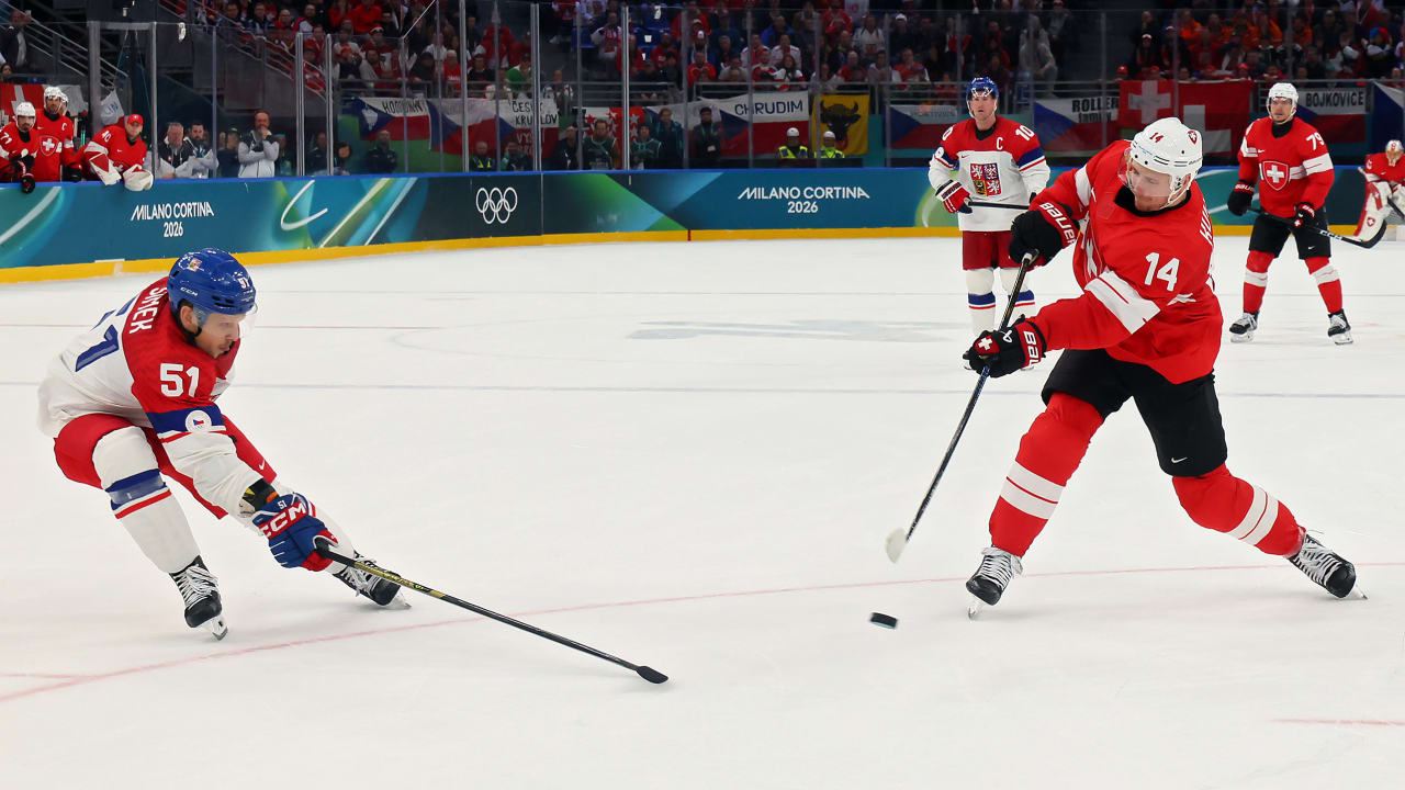 Kukan goal lifts Switzerland past Czechia in OT, clinches 2nd in OIympics Group A