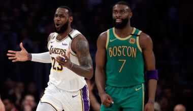 Jaylen Brown, Payton Pritchard lead Celtics past Lakers for season sweep