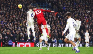 LEEDS, ENGLAND - FEBRUARY 06: Lorenzo Lucca of Nottingham Forest scores his team