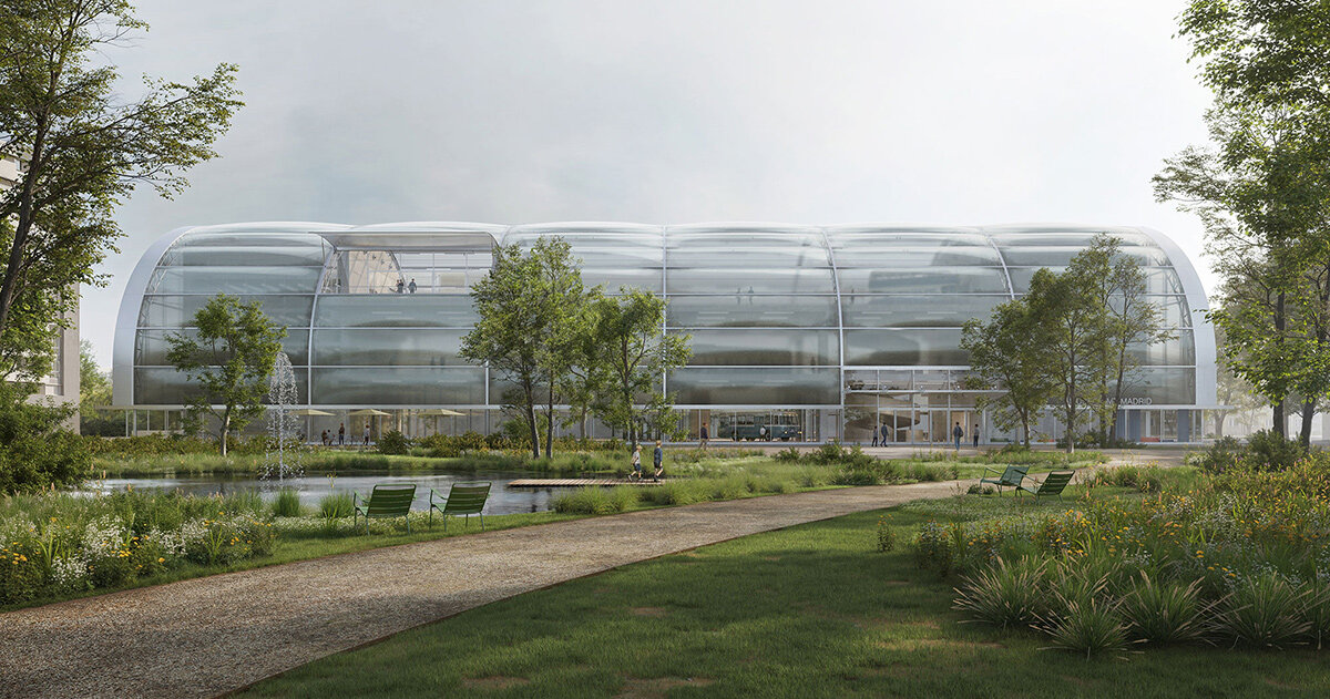 luca poian plans transit museum in madrid with inflatable facade