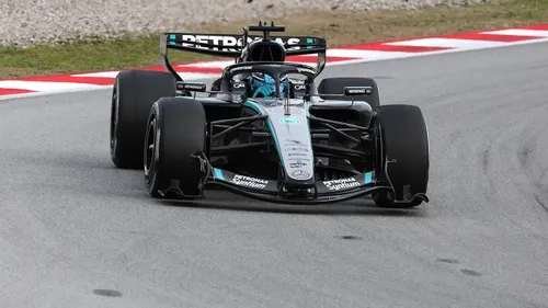 Mercedes W17 F1 test barcelona