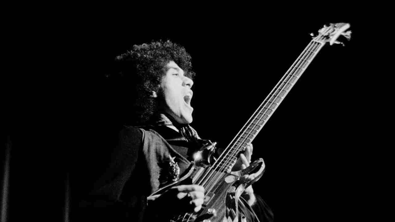 Thin Lizzy&rsquo;s Phil Lynott performing onstage in the 1970s