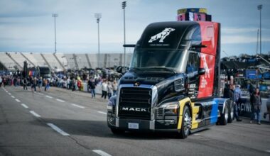 Mack Pioneer at NASCAR track