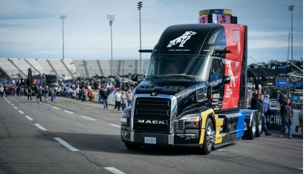 Mack Pioneer at NASCAR track