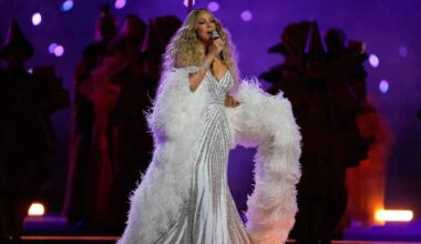 Carey's Olympic act prompts questions about possible lip-syncing and teleprompter