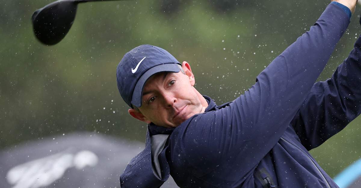 Rory McIlroy handles rain, then wind to share clubhouse lead at The Genesis Invitational; Scottie Scheffler's first-round struggles continue