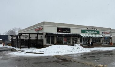 A plaza at the corner of Hurontario St. and Eglinton Ave. E. is shown in this photo on Feb. 22, 2026. CITYNEWS/Ricardo Alfonso