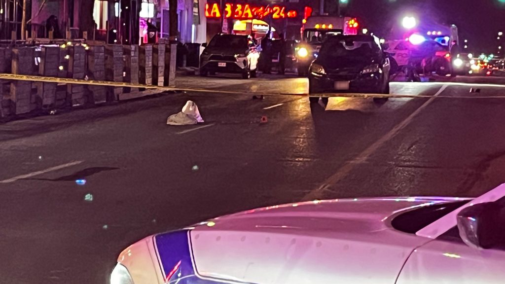 Peel police investigate after a man was critically injured after being struck by a car in Mississauga. CITYNEWS/Joe Lotocki