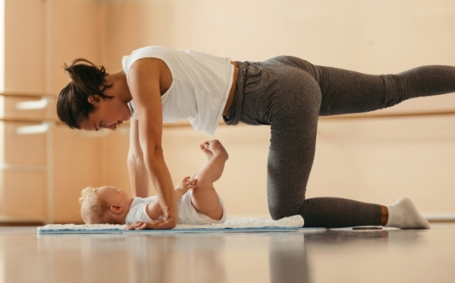 mother with small baby