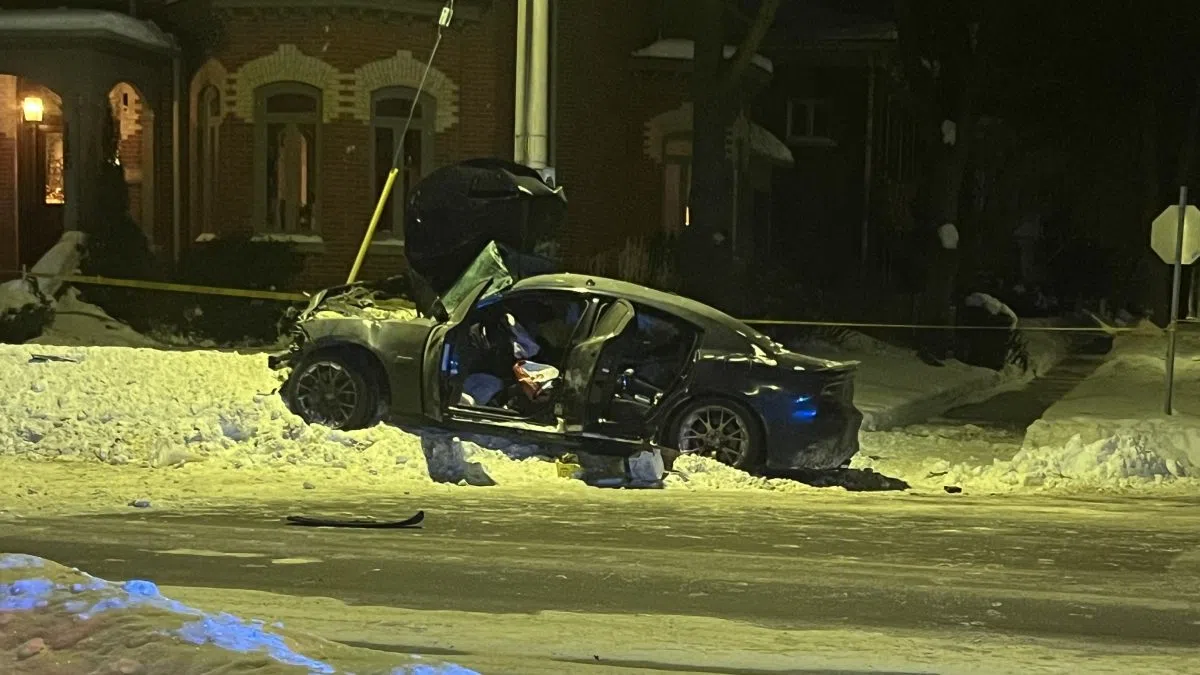 Collision closes Bridge St. East