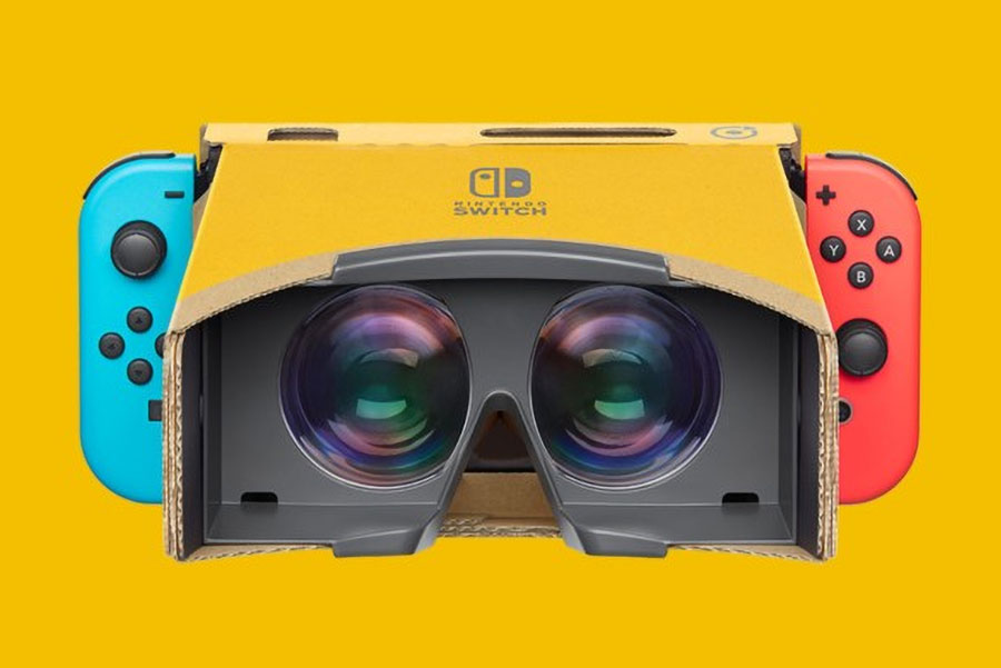 An original Nintendo Switch inside the Labo VR headset.