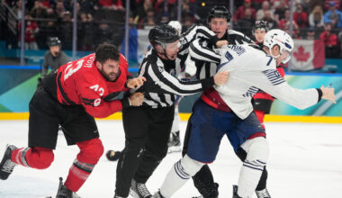 'That’s an easy one': Canada, France react to Tom Wilson’s Olympic fight