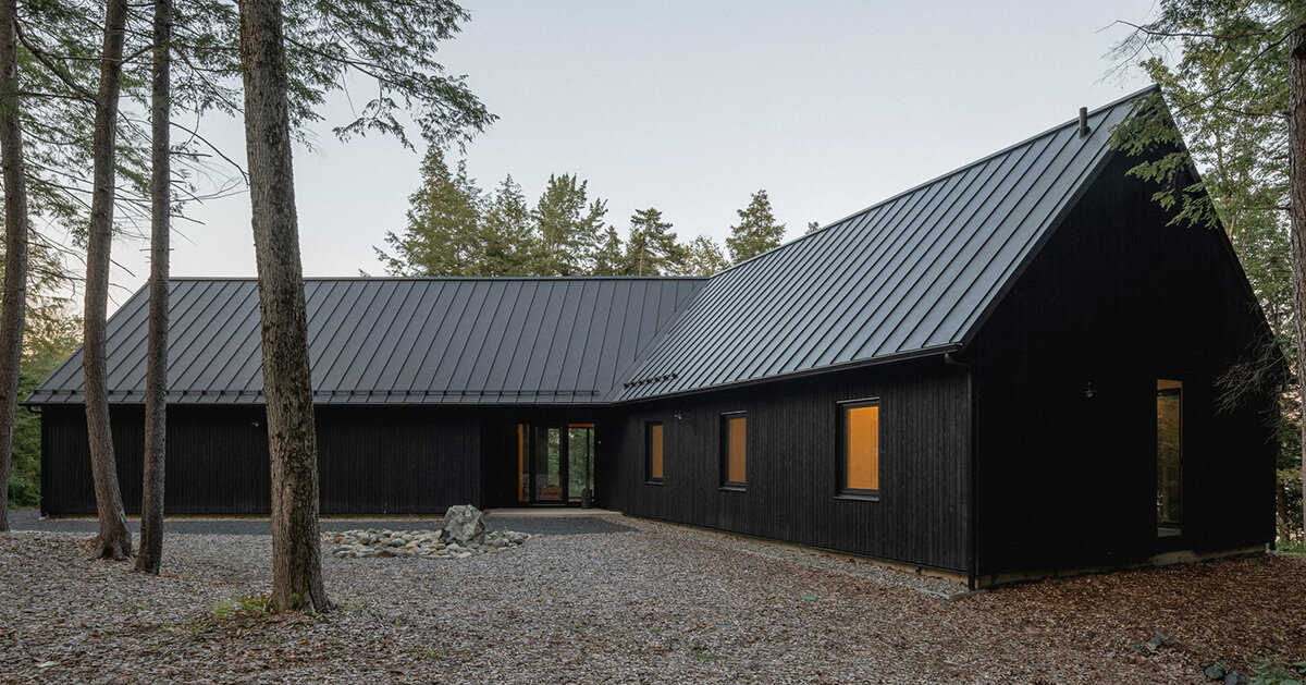 paul bernier architecte fragments residence in quebec into three wings