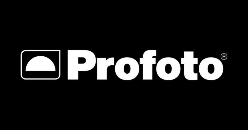 White Profoto logo on a black background, featuring a stylized half-circle light icon inside a square to the left of the word "Profoto" in bold, white letters.