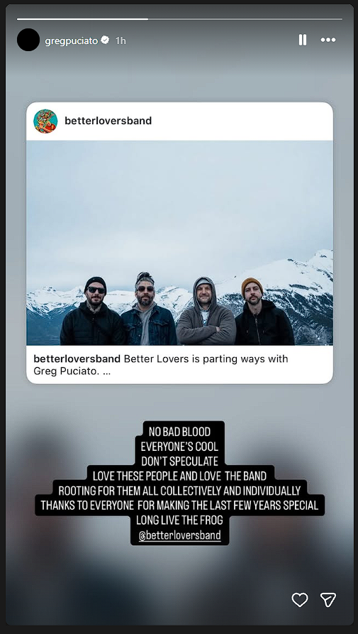 Greg Puciato Issues Statement on His Departure from Better Lovers: “No Bad Blood”