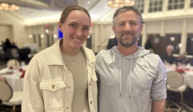 Ellie Coleman, who turned professional last year after finishing her collegiate tennis career at Duke University, is coached by Jared Flick (right), who also coached her at the Greater Midland Tennis Center while she was growing up. Coleman is competing in her hometown Dow Tennis Classic this week at the Tennis Center.