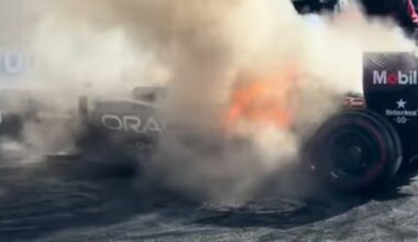 Yuki Tsunoda Sets 2007 Red Bull RB7 F1 Car on Fire While Doing Donuts in San Francisco