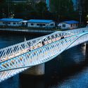 Reimei Kobashi Pedestrian Bridge / Hoshino Architects - Exterior Photography, Waterfront, Beam
