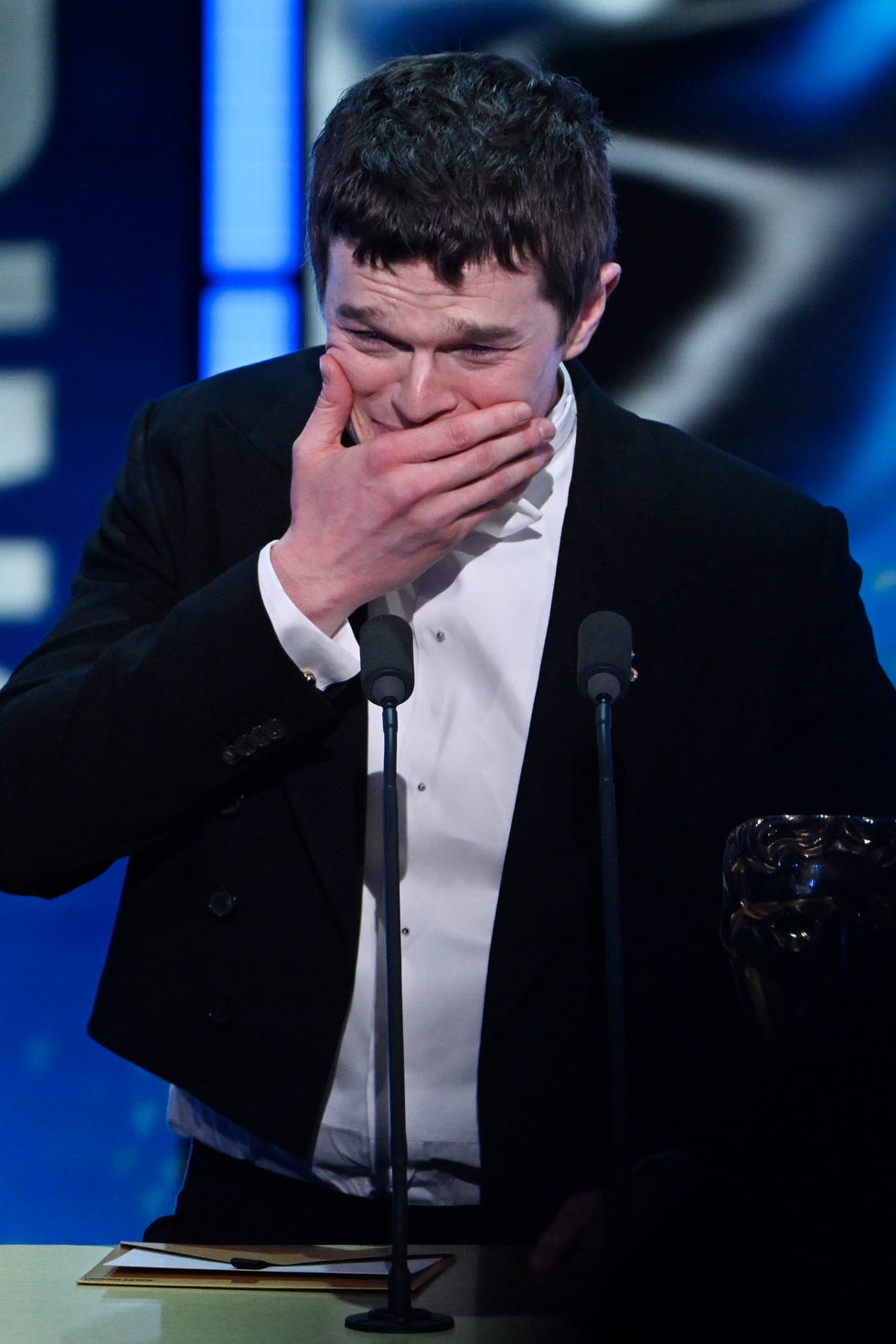 Robert Aramayo winning Leading Actor at the BAFTAs robert aramayo winning leading actor at the baftas