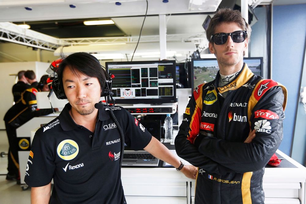 Ayao Komatsu and Romain Grosjean