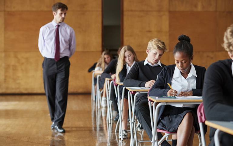Pupils sitting an exam