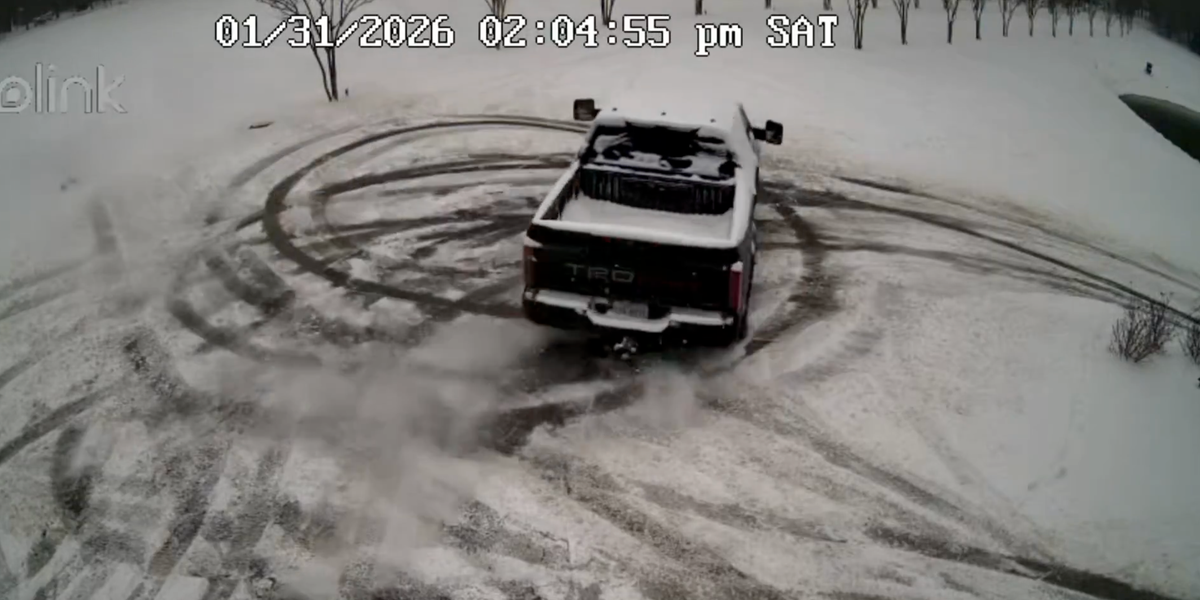 NASCAR Drivers Used Their Unexpected Snow Day As a Chance to Have Winter Fun with Their Personal Trucks