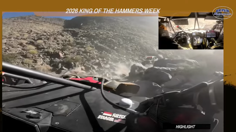 offroad vehicle navigating rocky terrain during an event