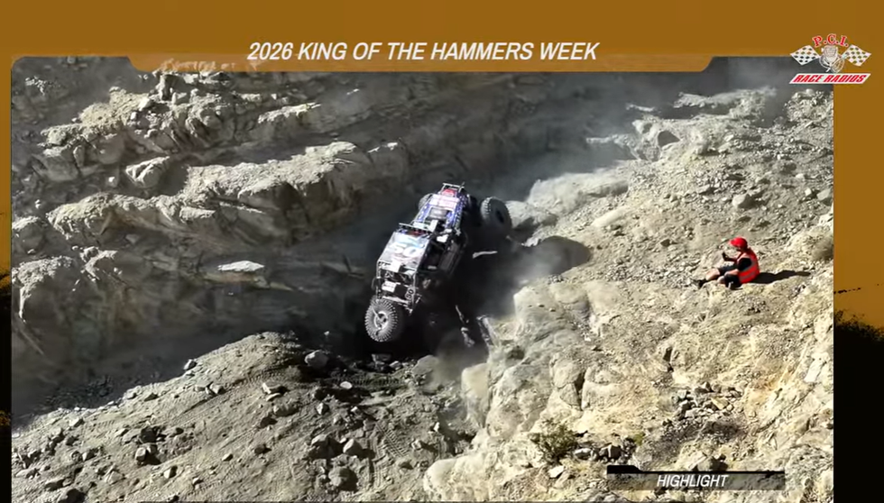 offroad vehicle navigating rocky terrain during an event