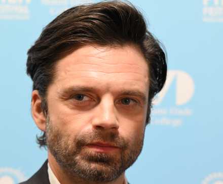 Sebastian Stan receives the Precious GEM Award during the Miami Film Festival GEMS at Miami Dade College's Wolfson Auditorium