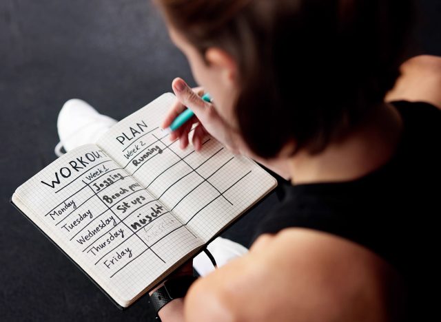 Workout Training Exercise Plan And Daily Schedule