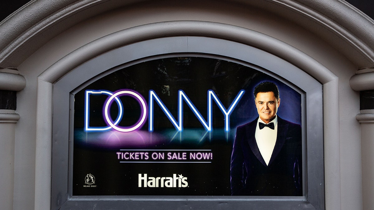 Ad for Donny Osmond's solo residency in Vegas