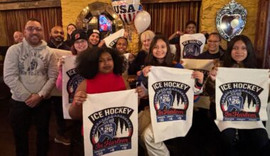 USA women’s hockey team inspires Harlem nonprofit through Olympic watch party